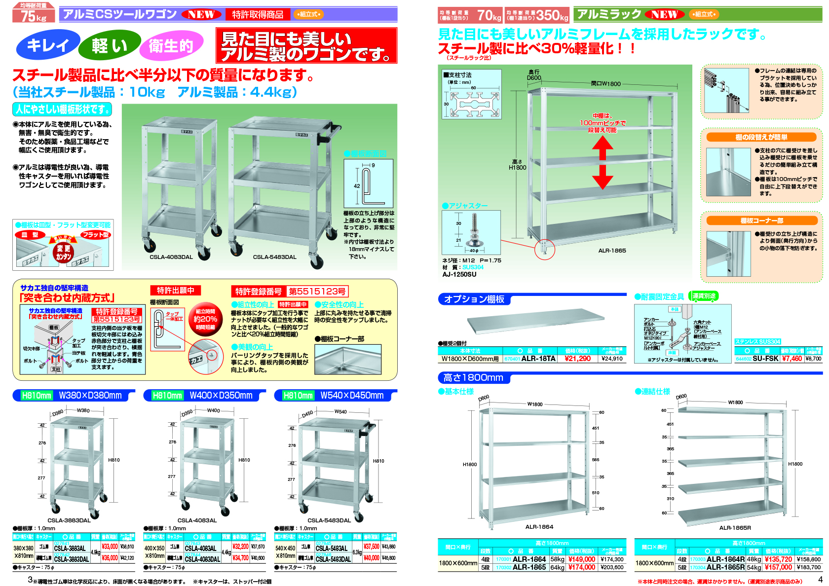 即納送料無料! 工具屋 まいど 運賃見積り 直送品 サカエ SAKAE 中量キャスターラック NKR-8544WUK